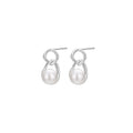 S999 Sterling Silver Pure Silver Light Luxury Stud Earrings Pearl Natural Freshwater - Norellé