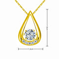 Drop-shaped Diamond-embedded Smart Pendant Necklace - Norellé