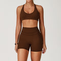 Women's Solid Color Sanding Tight Back Yoga Suit - Norellé