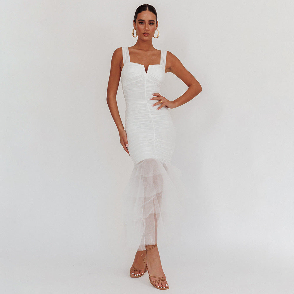 Patchwork Suspender Dress - Norellé