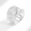 Inlaid Natural Crystal Texture Open Ring - Norellé