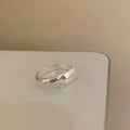 Simple Matte Silver Brushed Ring Women's Light Luxury - Norellé