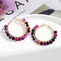 Natural Stone Stainless Steel Winding Earrings - Norellé
