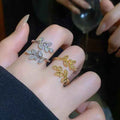 Leaves Open Ring Female Light Luxury Temperament High Sense - Norellé
