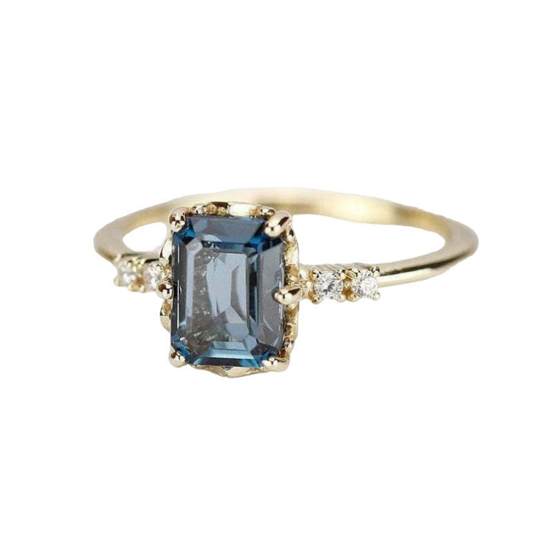 Micro-inlaid Crystal Zircon Ring Sweet French Style - Norellé