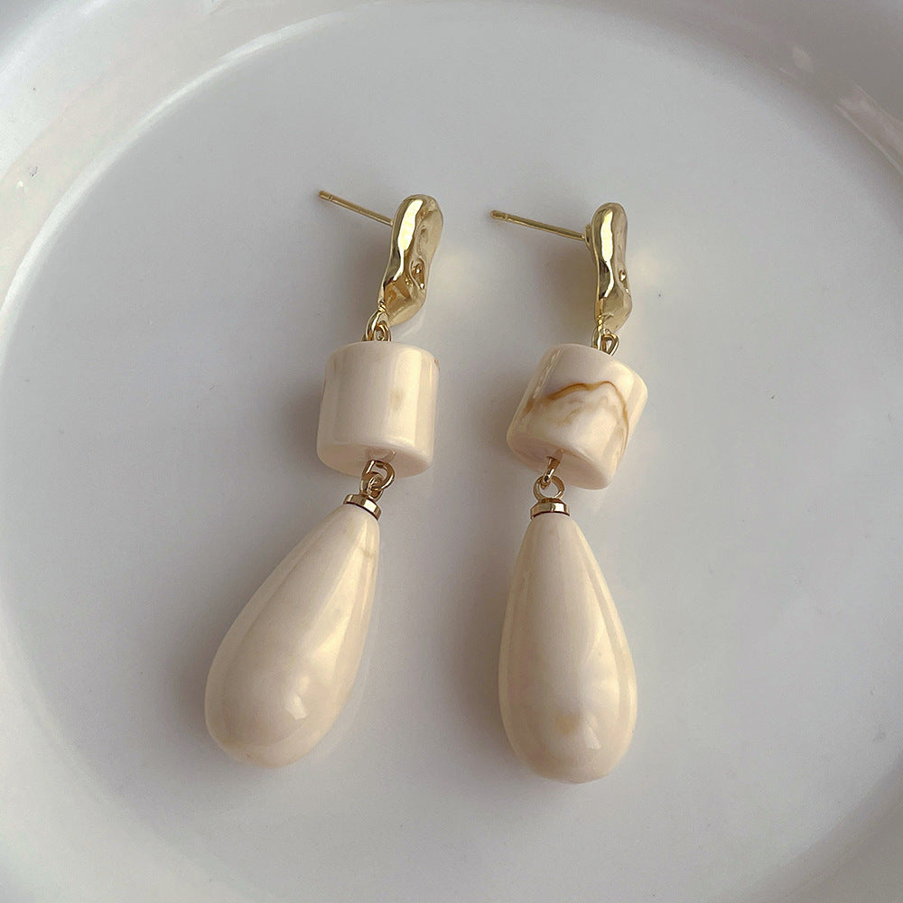 Resin Long Tassel Water Drop Earrings For Women - Norellé
