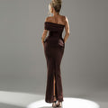 Women's Clothing Backless Slit Slim Fit Dress - Norellé