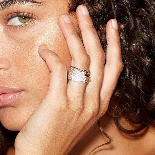 Ruby Irregular Wide Women's Ring - Norellé