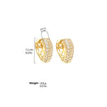 Stainless Steel Gold Plated Multi-drilling Zircon Earrings - Norellé