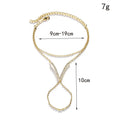 Women's V-finger Simple Copper Bracelet Silver Double-layer Bracelet - Norellé