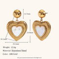 Retro Stainless Steel Gold Shell Light Earrings For Women - Norellé
