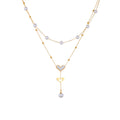 Special-interest Retro Double-layer Chain Pearl Butterfly Tassel Pendant Necklace - Norellé