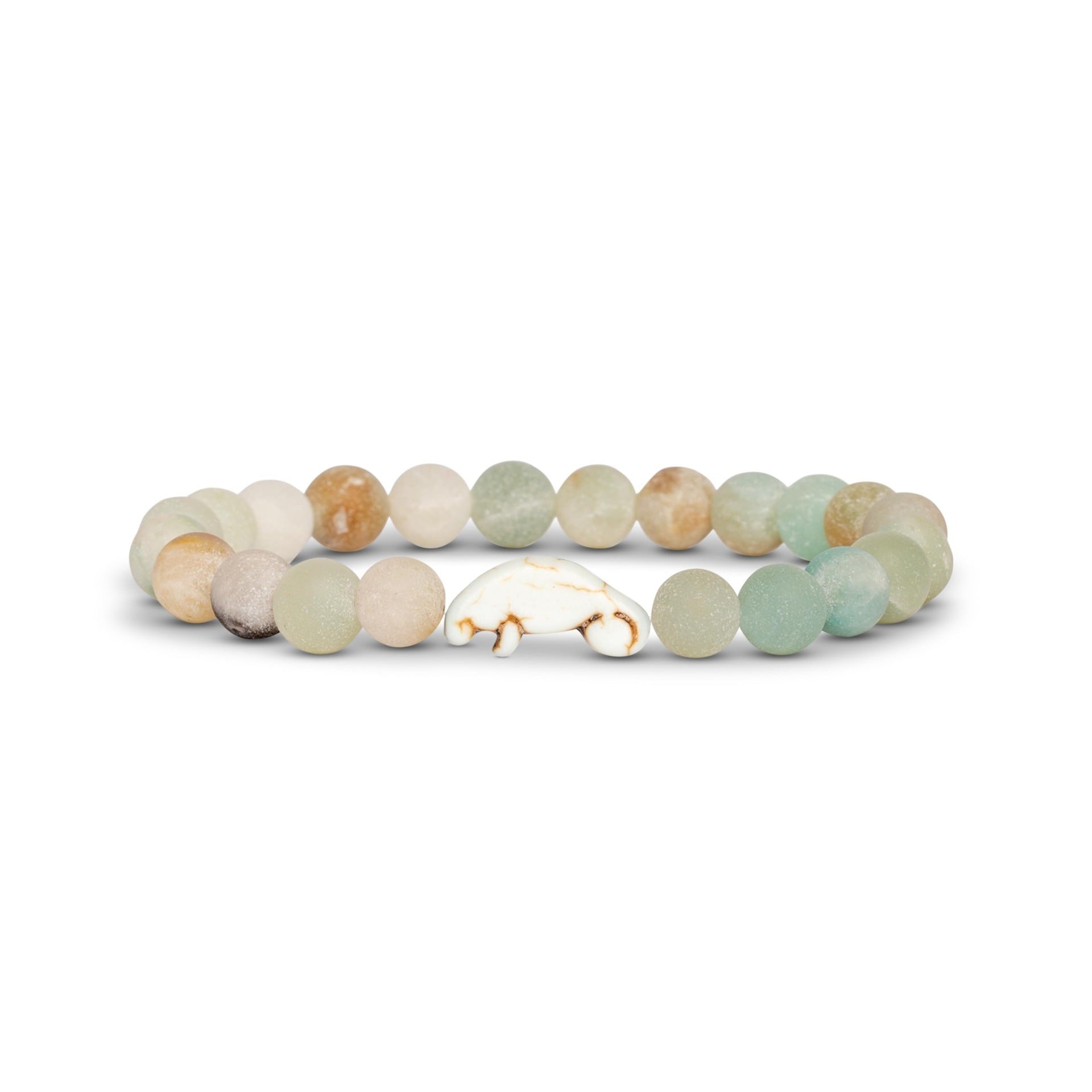 8mm Natural Stone Manatee Amazonite Bracelet - Norellé