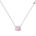 S925 Sterling Silver Necklace Women's Advanced Oval Water Foam 8A Heart-shaped Zircon Flower Horse Eye Clavicle Chain - Norellé