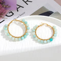 Natural Stone Stainless Steel Winding Earrings - Norellé