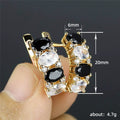 Fashion Personality Black Zircon Earrings For Women - Norellé