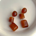 Niche Retro Design Resin Earrings Irregular - Norellé