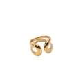 Women's Adjustable Alloy Geometric Hollow Ring - Norellé