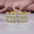 Irregular Gem With High Diamond And Full Ring - Norellé