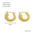 Titanium Steel Round Twist Stud Earrings High Sense - Norellé