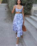 Slim Print Skirt Sets For Women 2 Pieces - Norellé