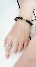 Fashion Obsidian With 925 Silver Couple Bracelet - Norellé