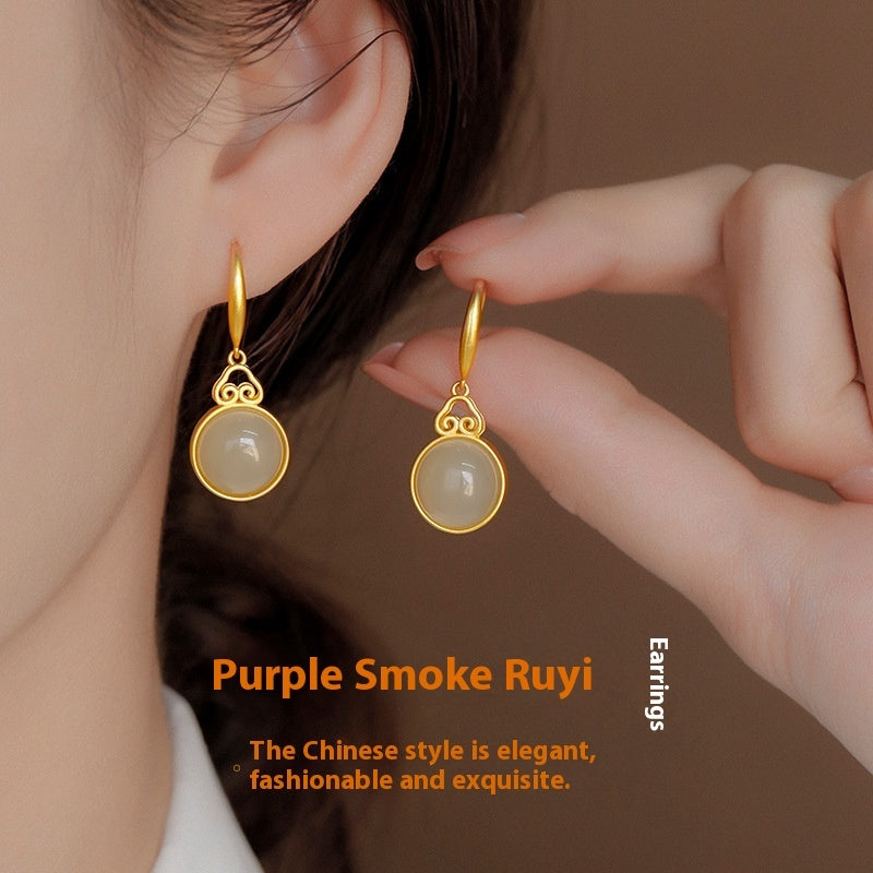 Ancient French Style Earrings New Chinese Style Hanfu Retro - Norellé