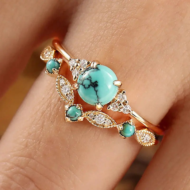 Women's Retro Turquoise Ring - Norellé