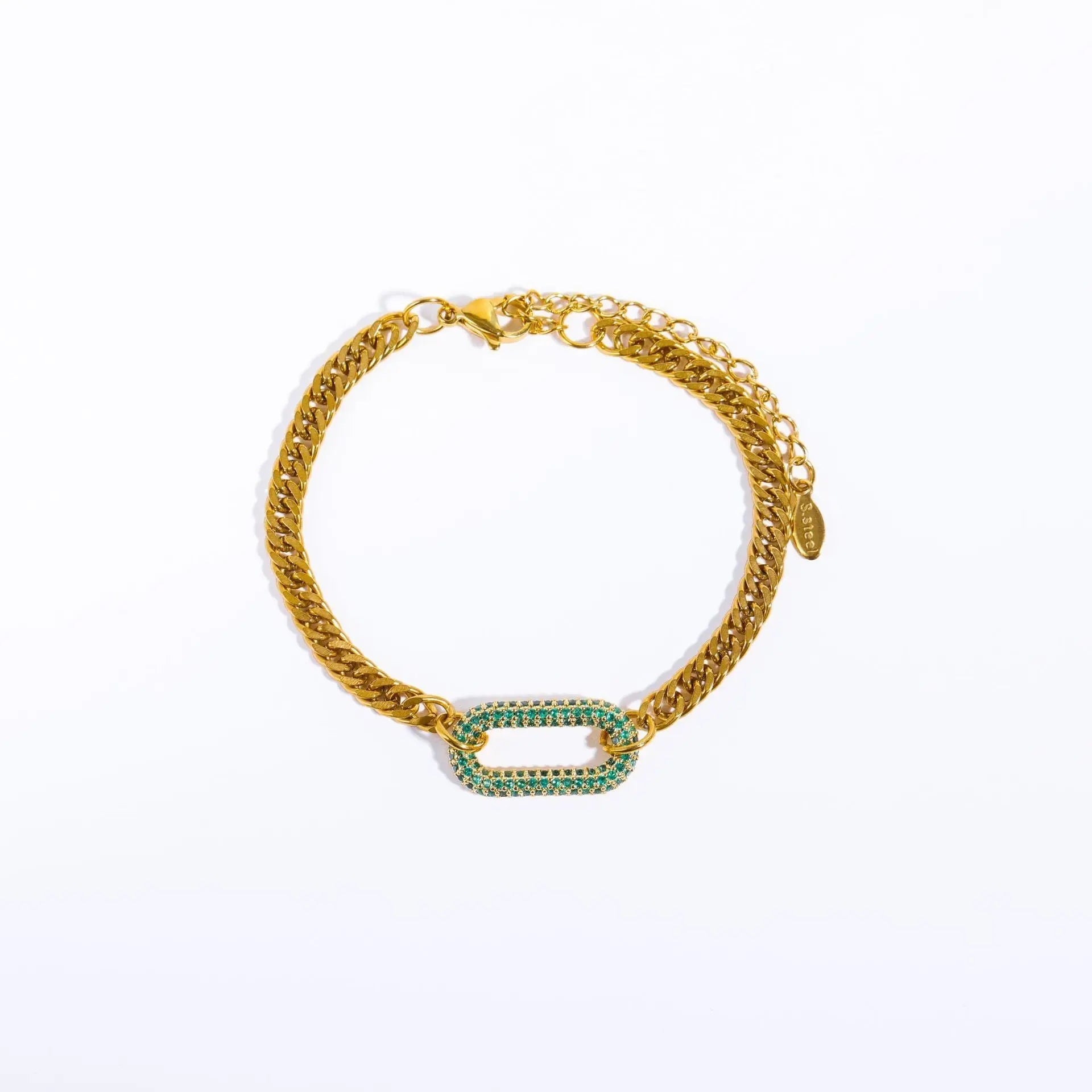 New Full Diamond Necklace Punk Rock Diamond-embedded Geometric Clavicle Chain - Norellé