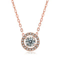 Women's Stylish Round Zircon Pendant Clavicle Chain - Norellé