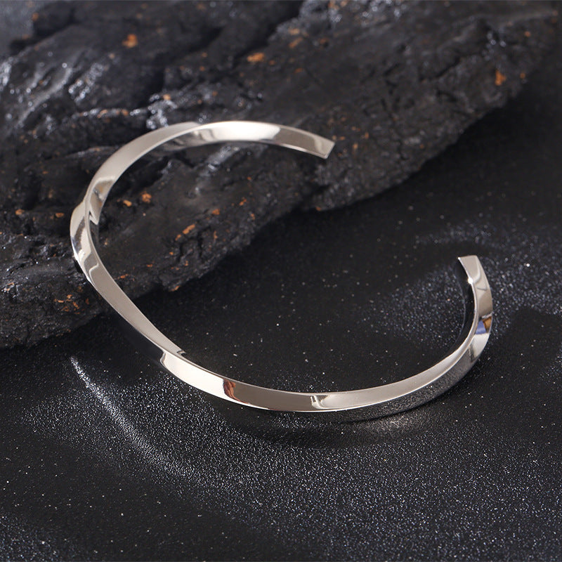 Twisted Ring Square Twisted Stainless Steel Bracelet - Norellé