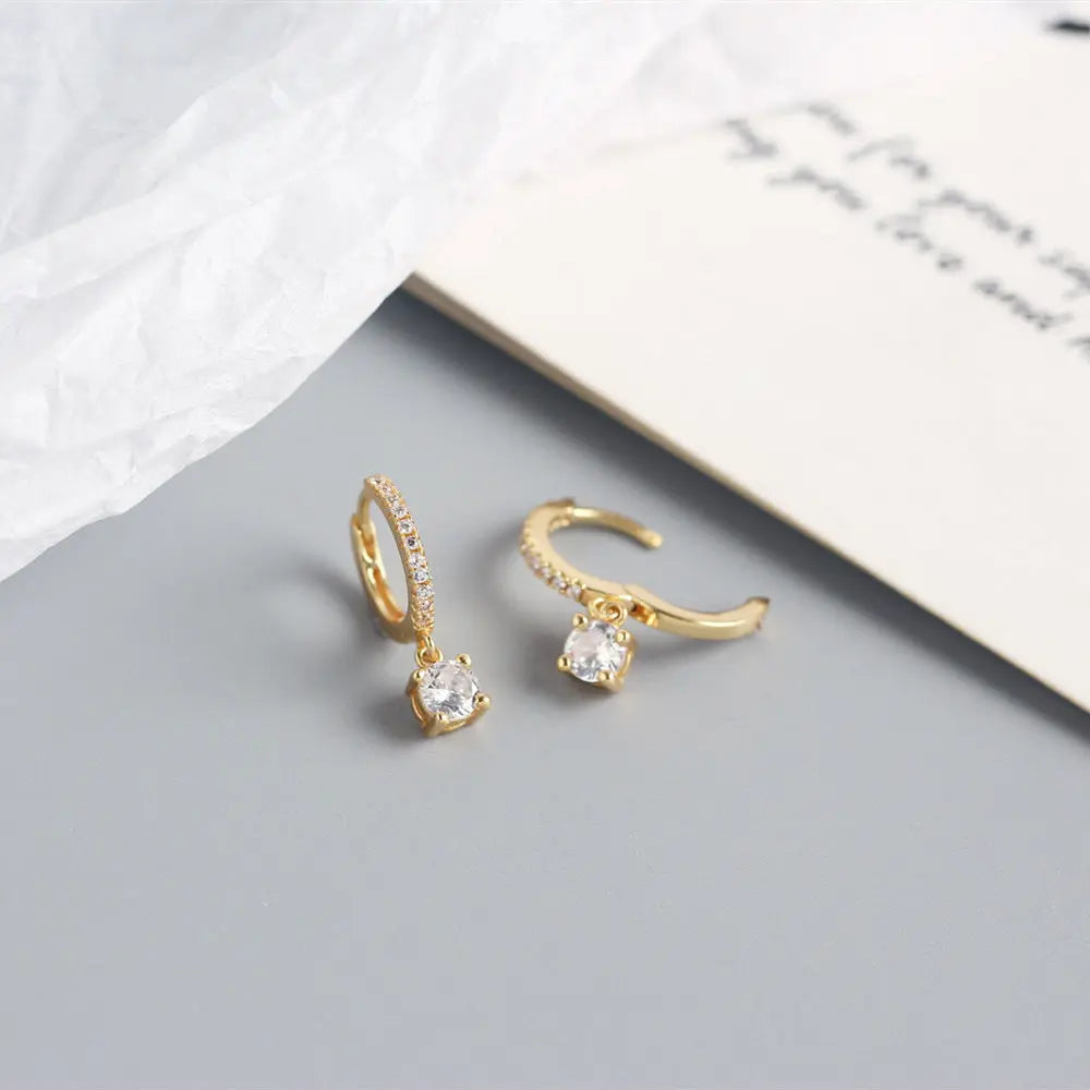 Female S925 Sterling Silver INS Style Rhinestone Earrings - Norellé