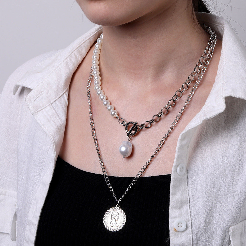 Popular Retro Simple Double-layer Pearl - Norellé