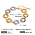 Stainless Steel Gold And Silver Contrast Color Ring Pendant Earrings - Norellé