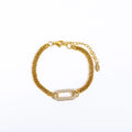 New Full Diamond Necklace Punk Rock Diamond-embedded Geometric Clavicle Chain - Norellé