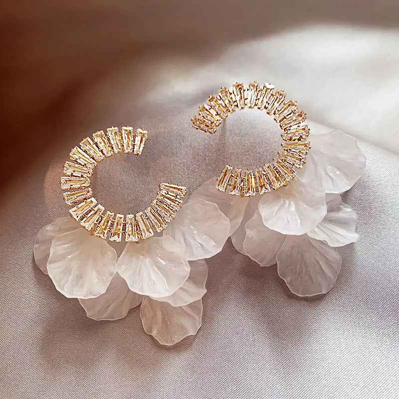 C- Ring Shell Tassel Delicate Earrings Women - Norellé