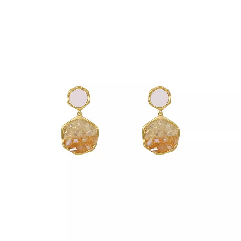 Women's Brown Gradient Crystal Diamond In The Debris Stud Earrings - Norellé
