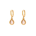 Fashion Minimalistic Water Drops Opal Eardrop Earring - Norellé