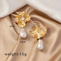 Ins Style Temperament Shaped Pearl Flower Earrings - Norellé