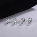925 Sterling Silver Big Diamond Moissanite Earrings - Norellé