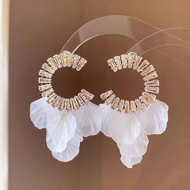 C- Ring Shell Tassel Delicate Earrings Women - Norellé