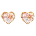 Jardin Monet Oil Painting Flower Pearl Earrings - Norellé