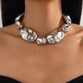 Exaggerated Glossy Pleated Necklace Fashion Irregular - Norellé