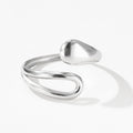 Retro 18K Stainless Steel Drop-shaped Interlaced Open-ended Bracelet Special-interest Design - Norellé