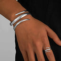 Hollow Water Drops Line Open Ring Fashion Simple - Norellé