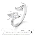 Beautiful Simple Zircon Open Design Ring - Norellé