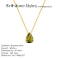 Stainless Steel Stylish Water Drop Zircon Necklace - Norellé