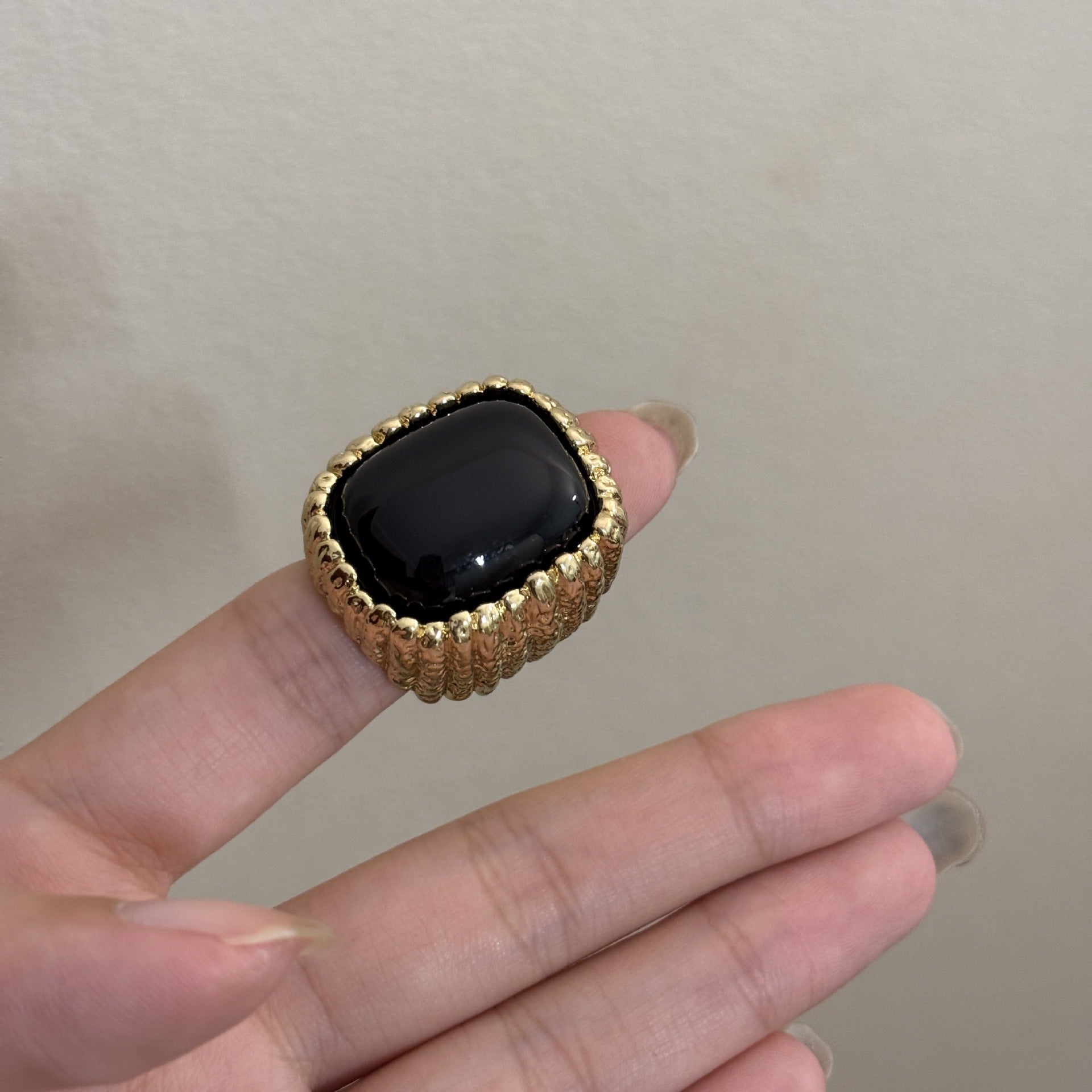 Large Square Resin Open Ring - Norellé