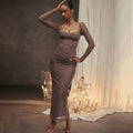 Fashion Personality Tight Split Long Dress Women - Norellé