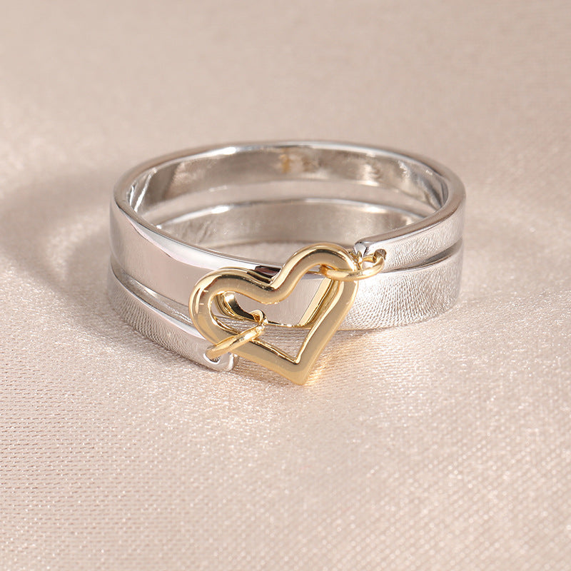 Two-color Love Copper Hipster Neutral Ring - Norellé